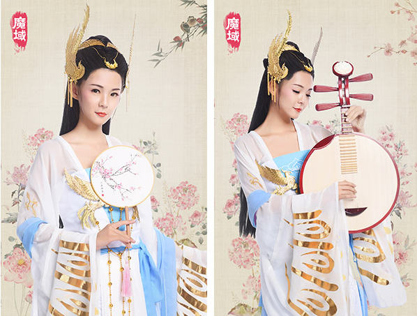 <b>仿佛游戏中的女神一般也让人简直难分清她是不是从画中穿越而来</b>